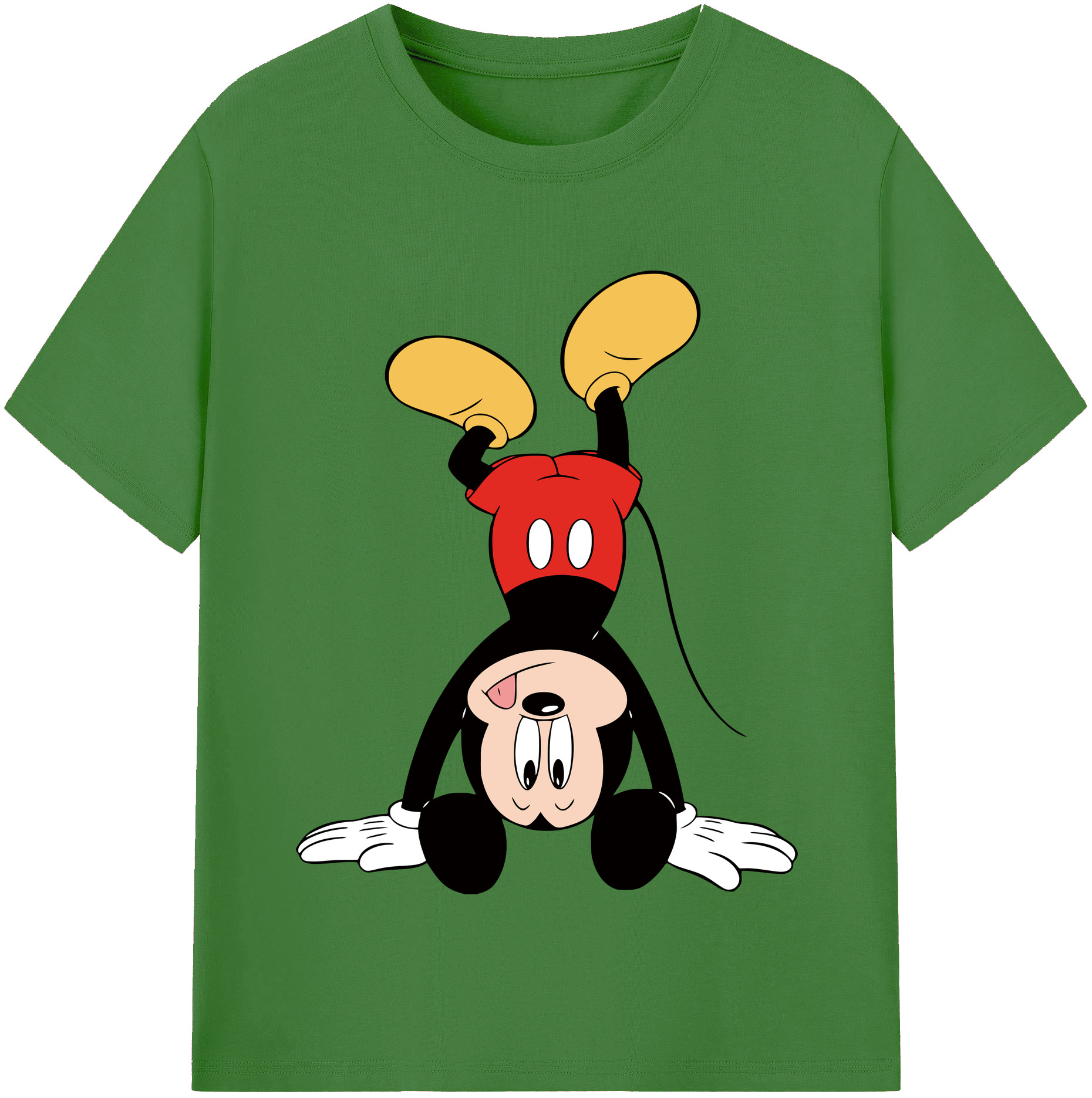 （画像用） ミッキーマウス Mickey Mouse レディースカジュアルプリントTシャツ（綿100％）